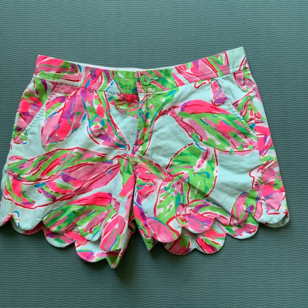 Lilly Pulitzer Buttercup Shorts Palm Print